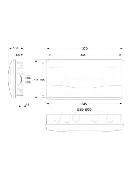 Cuadro Empotrar 18 Módulos Puerta Gris IP40 400V Famatel