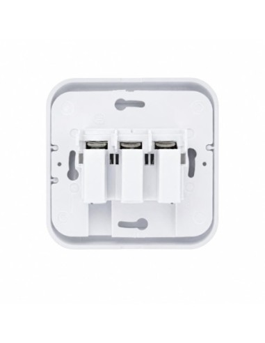 Base Enchufe para Horno y Vitrocerámica 25A 250V 2P+T en Blanco 80x80mm Famatel
