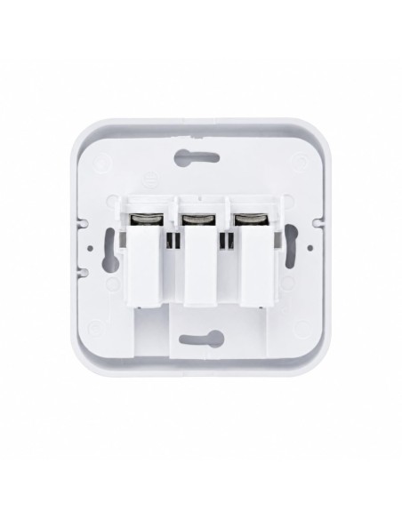 Base Enchufe para Horno y Vitrocerámica 25A 250V 2P+T en Blanco 80x80mm Famatel