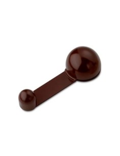 Tope de Puerta con Retenedor Giratorio Inofix PVC Marrón Adhesivo