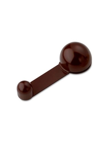 Tope de Puerta con Retenedor Giratorio Inofix PVC Marrón Adhesivo