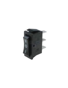 Interruptor ON-OFF-ON estrecho EDM 15A 250V negro empotrable 33x10mm