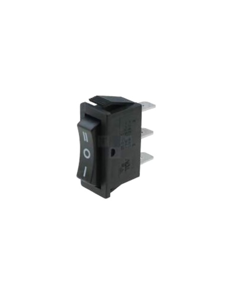 Interruptor ON-OFF-ON estrecho EDM 15A 250V negro empotrable 33x10mm