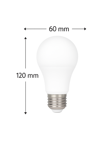 Bombilla LED E27 A60 12W 1200lm 270° Luz Blanca Fría 6400K MATEL