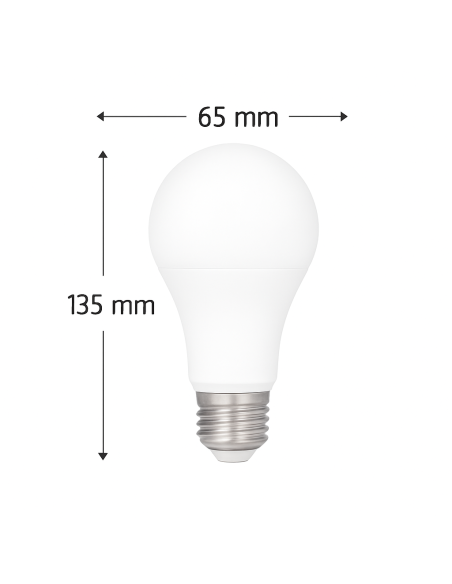 Bombilla LED E27 A65 18W 1800lm 270° Luz Blanca Fría 6400K MATEL