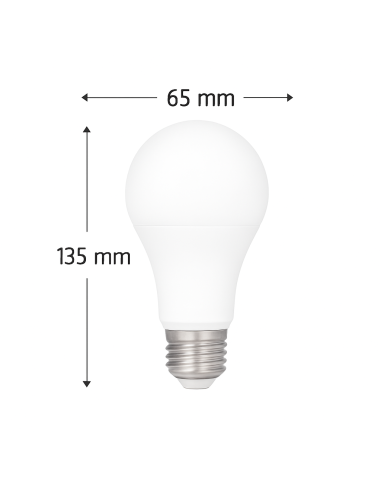 Bombilla LED E27 A65 20W 1950lm 270° Luz Blanca Cálida 2700K MATEL