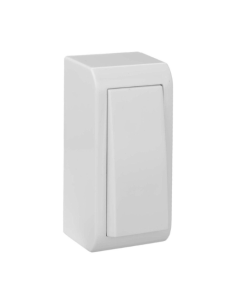 Pulsador Estrecho Superficie Blanco Serie Mural Solera MUR03/2U
