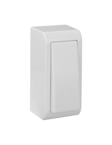 Pulsador Estrecho Superficie Blanco Serie Mural Solera MUR03/2U