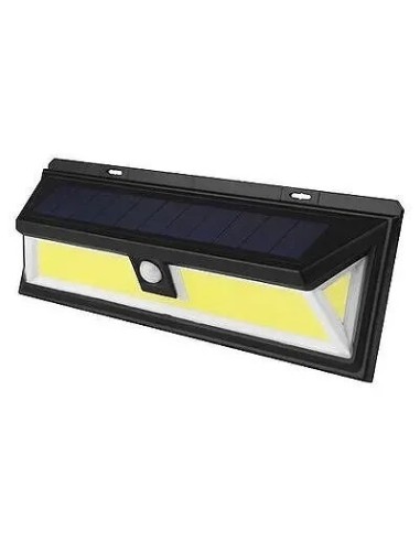 Aplique LED solar cob sensor negro 20W fría - 2