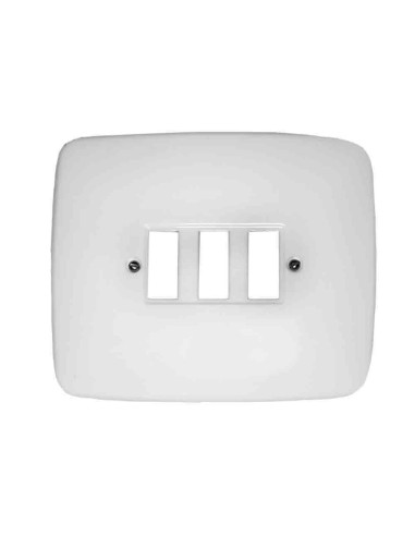 Placa 3 Elementos Grande Solera Estrella 422 Blanca 139x115mm