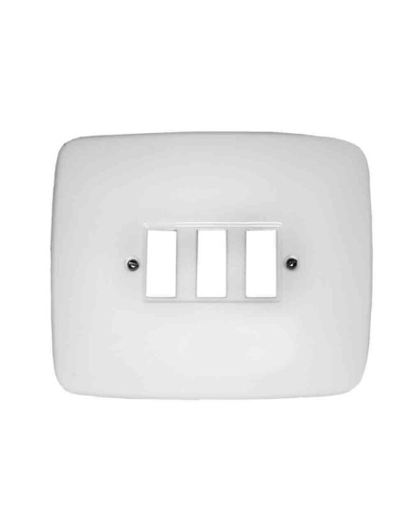 Placa 3 Elementos Grande Solera Estrella 422 Blanca 139x115mm