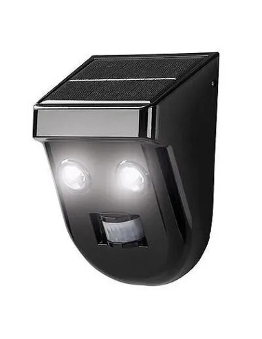 Aplique LED solar negro sensor 16CM 6W - 1