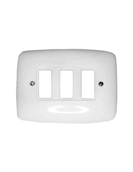 Placa 3 Elementos Pequeña Solera Estrella 522 Empotrar 75x102mm