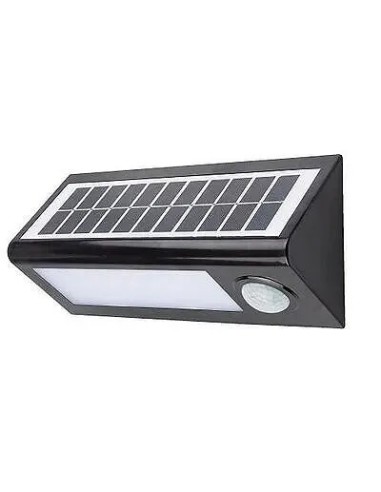 Aplique LED solar negro sensor 27cm 8W - 1