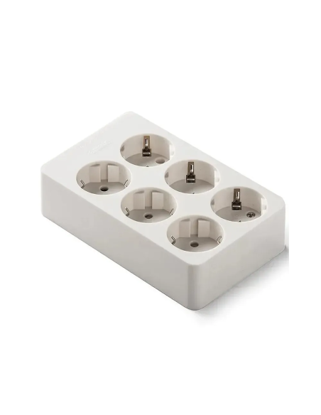 Regleta de 6 Enchufes Rectangular Blanca Famatel 2506