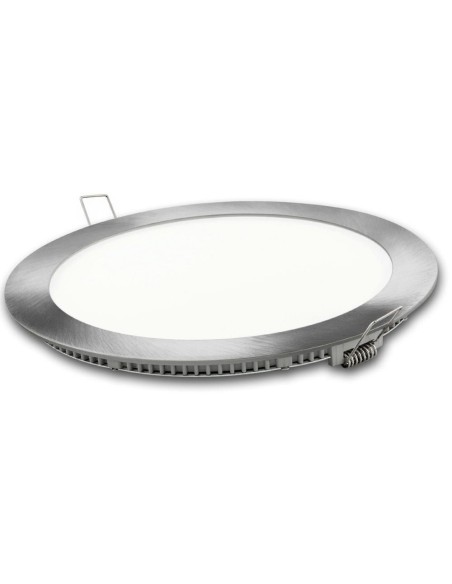 Downlight LED Empotrable 18W Plateado Luz Fría Ø205mm 1800lm