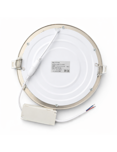 Downlight LED Empotrable 18W Plateado Luz Fría Ø205mm 1800lm