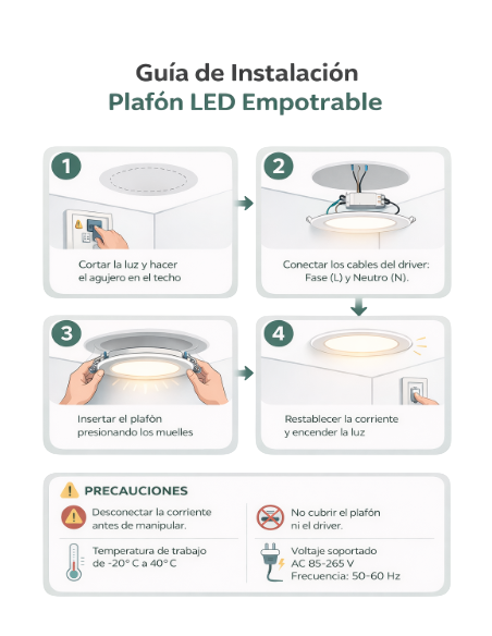 Downlight LED Redondo Empotrable Plata 18W 4200K Matel
