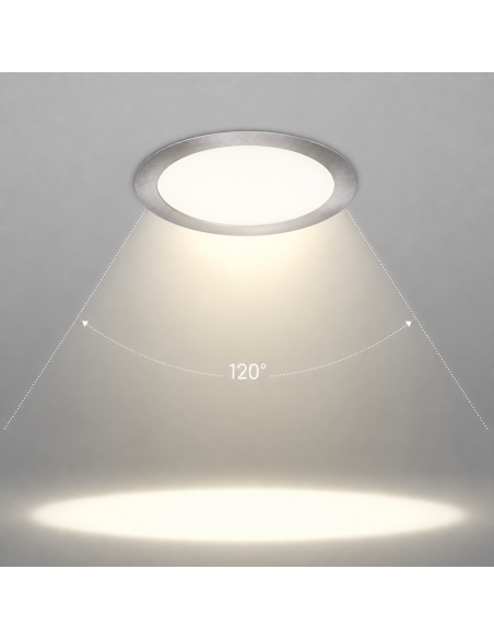 Downlight LED Redondo Empotrable Plata 18W 4200K Matel
