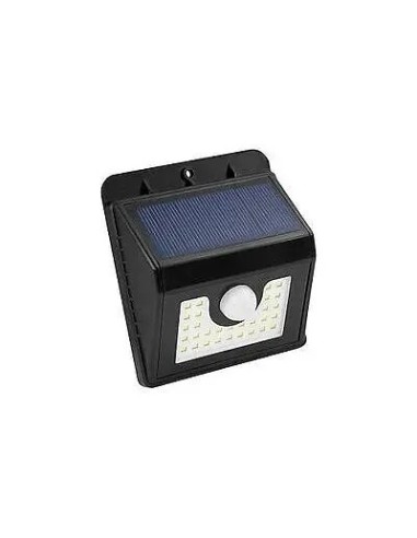Aplique 30 LED solar negro sensor 4W - 1