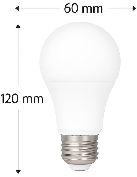 Bombilla LED E27 A60 8W 780lm 270° Luz Blanca Neutra 4000K MATEL