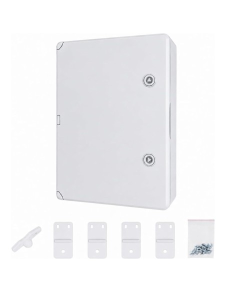 Armario Eléctrico Estanco 200x300x130MM IP65 IK08 ABS con Puerta Gris