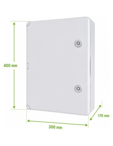 Armario Eléctrico Estanco 200x300x130MM IP65 IK08 ABS con Puerta Gris