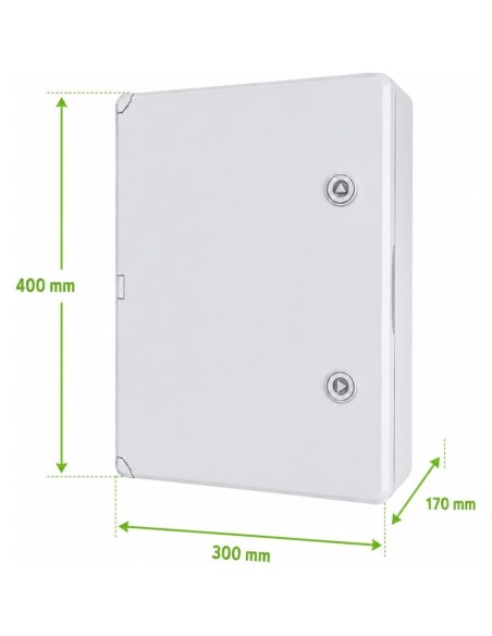 Armario Eléctrico Estanco 200x300x130MM IP65 IK08 ABS con Puerta Gris