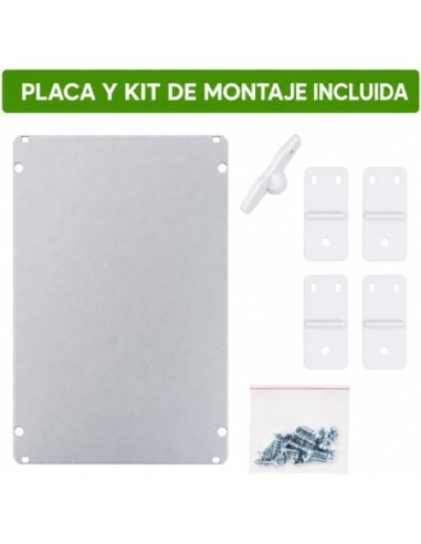Armario Eléctrico Estanco 200x300x130MM IP65 IK08 ABS con Puerta Gris