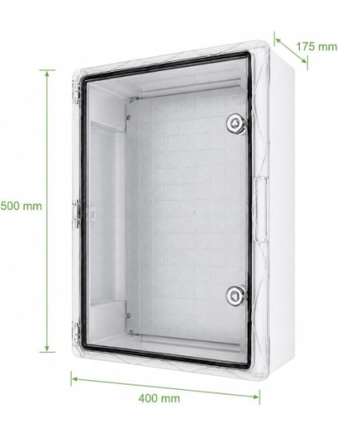Armario Estanco Exterior IP65 IK08 ABS 500x400x175mm Puerta Transparente