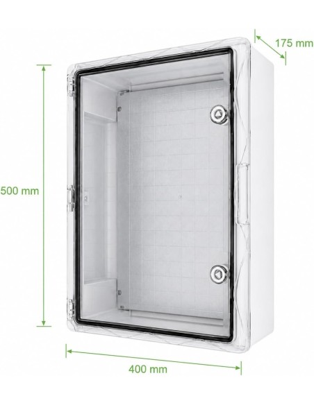 Armario Estanco Exterior IP65 IK08 ABS 500x400x175mm Puerta Transparente