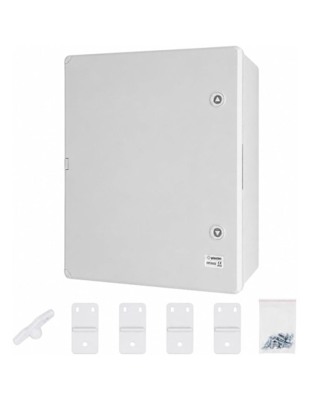 Armario Eléctrico Estanco 200x300x130MM IP65 IK08 ABS con Puerta Gris