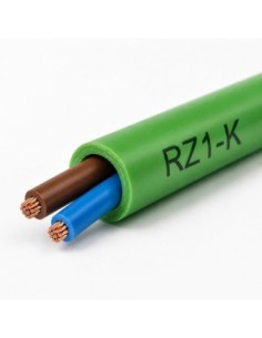 Cable RZ1-K 2x6mm² Libre de Halógenos 0,6/1kV Verde 25m 2