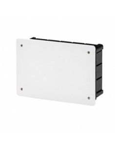 Caja de Registro Empotrada 200x130x60mm Tapa Tornillos 6 Entradas