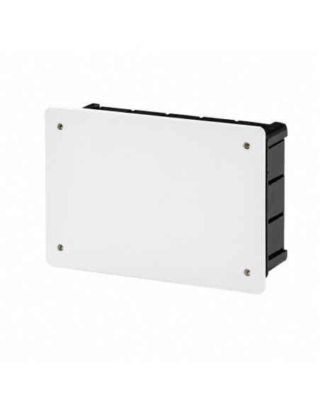 Caja de Registro Empotrada 200x130x60mm Tapa Tornillos 6 Entradas