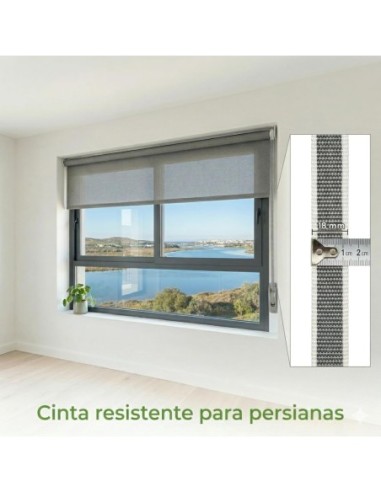 Cinta Persiana Enrollable Gris 20mm x6m