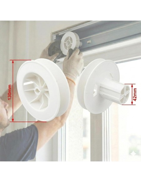 Disco Persiana Espiga Cinta 22mm 160x60mm Polea Eje 60mm