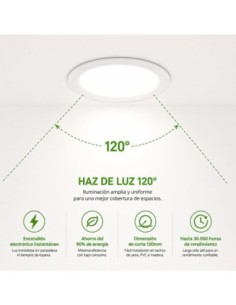 Downlight LED Empotrable 9W 880lm Luz Neutra 4200K Corte 130mm Matel 2
