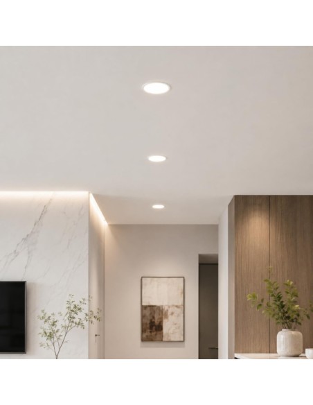 Downlight LED Empotrable 20W Ajustable Ø50-210mm 6400K Blanco Matel