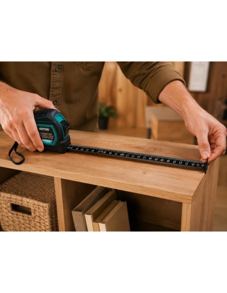 Flexómetro 5m 25mm Doble Cara Carcasa Antichoques Vatton