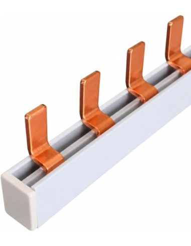 Peine de Conexión Bipolar 2P 12 Módulos 63A Cortable 216mm