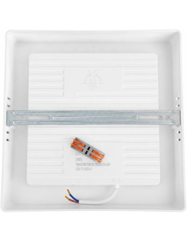Plafón LED Cuadrado Superficie 18W 1980lm Luz Fría 6500K 214x214mm