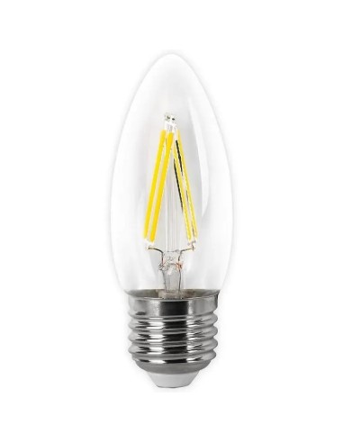 Bombilla LED filamento vela clara E27 4W.(Fría, Cálida) - 1