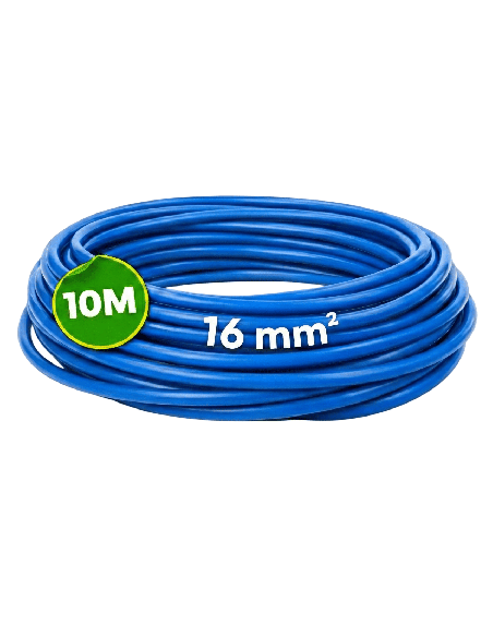 Cable Eléctrico Unipolar Azul 16mm² 10 Metros Libre Halógenos