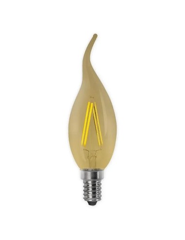 Bombilla LED filamento vela flama vintage E14 4W - 1