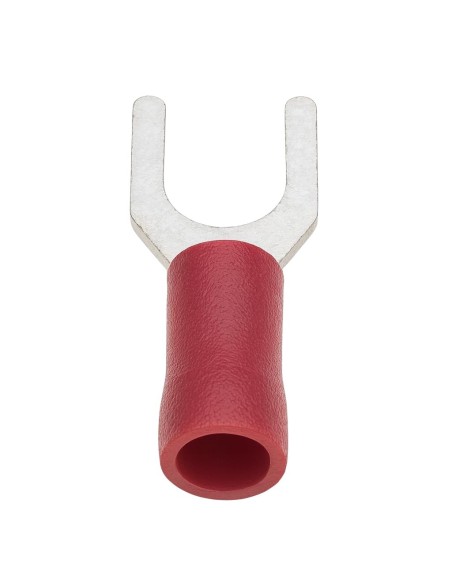 Terminal Horquilla Preaislado Rojo 4mm 100uds 0,5-1,5mm² 18A