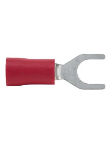 Terminal Horquilla Preaislado Rojo 4mm 100uds 0,5-1,5mm² 18A