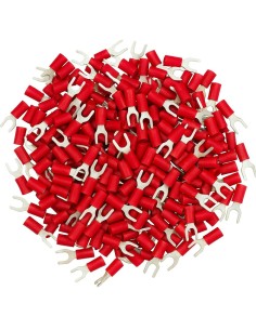 Terminal Horquilla Preaislado Rojo Perno 3,2mm 100uds 0,5-1,5mm² 18A