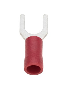 Terminal Horquilla Preaislado Rojo Perno 3,2mm 100uds 0,5-1,5mm² 18A 2