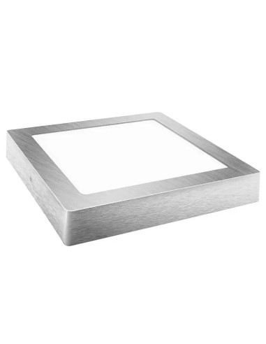 Downlight LED superficie cuadrado plata 24W (Fría, Cálida, Neutra) - 1